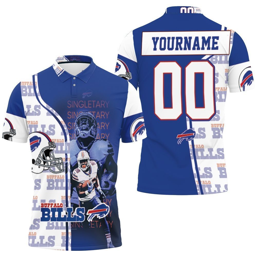 Buffalo Bills 26 Devin Singletary Afc East 2020 Personalized Polo Shirt All Over Print 3d Shirt