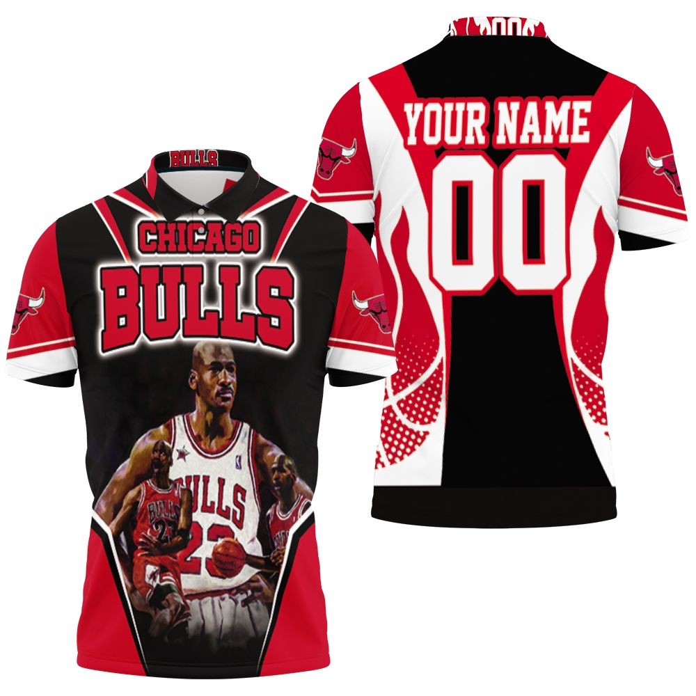 Chicago Bulls Michael Jordan Legendary Personalized Polo Shirt All Over Print Shirt 3d T-shirt