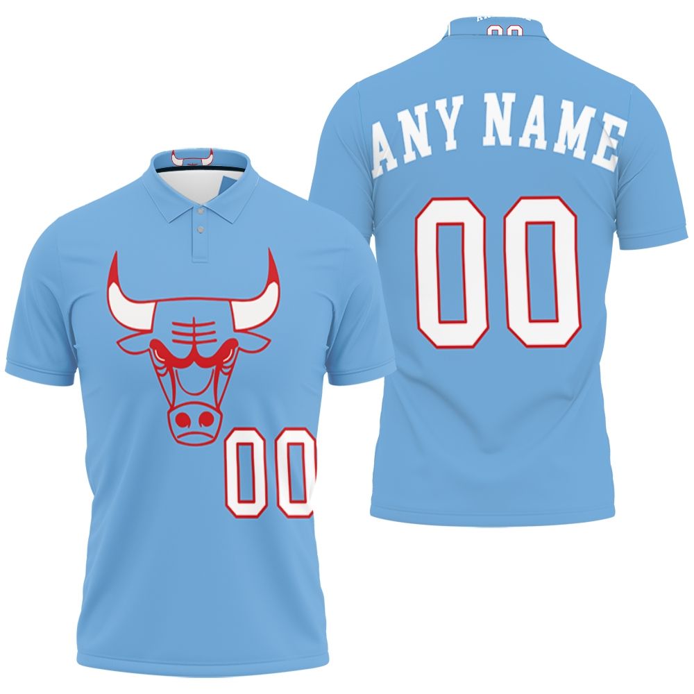 Chicago Bulls Nba Basketball Team Logo City Edition New Arrival Blue Jersey Style Custom Polo Shirt