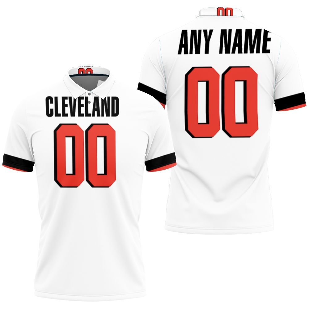 Cleveland Browns White Personalized Game Jersey Inspired Style 3D All Over Print Polo Shirt