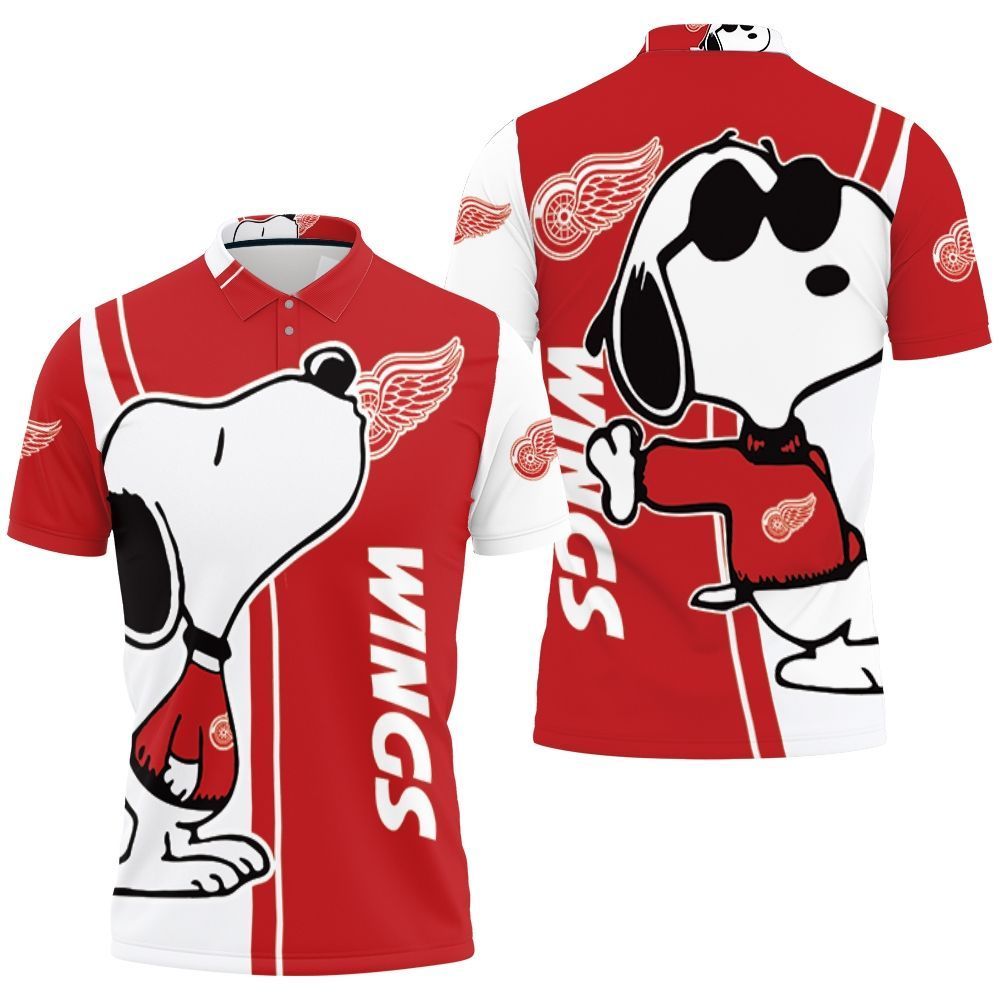 Detroit Red Wings Snoopy Lover 3d Printed Polo Shirt All Over Print Shirt 3d T-shirt