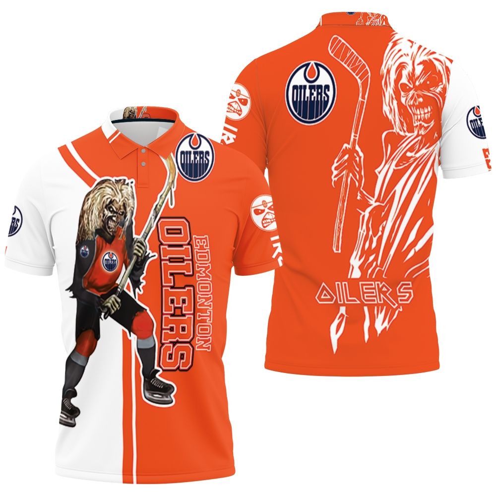 Edmonton Oilers And Zombie For Fans Polo Shirt All Over Print Shirt 3d T-shirt