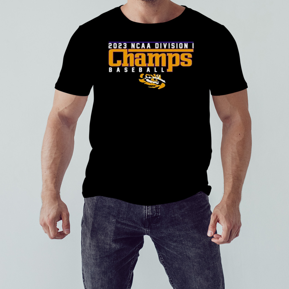LSU Tigers 2023 Ncaa DI Champs baseball logo shirt