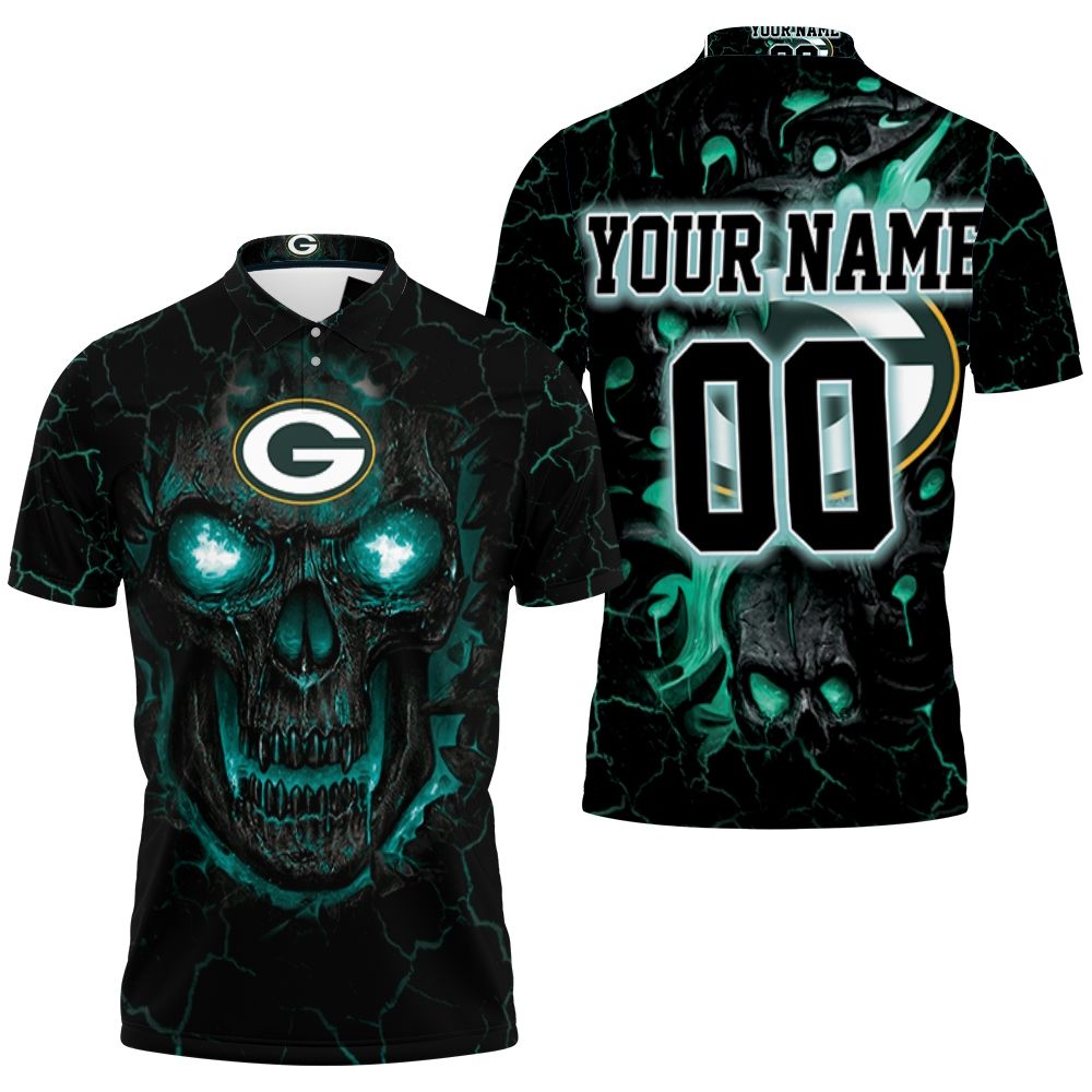 Lava Skull Green Bay Packers 3d Personalized Polo Shirt All Over Print Shirt 3d T-shirt