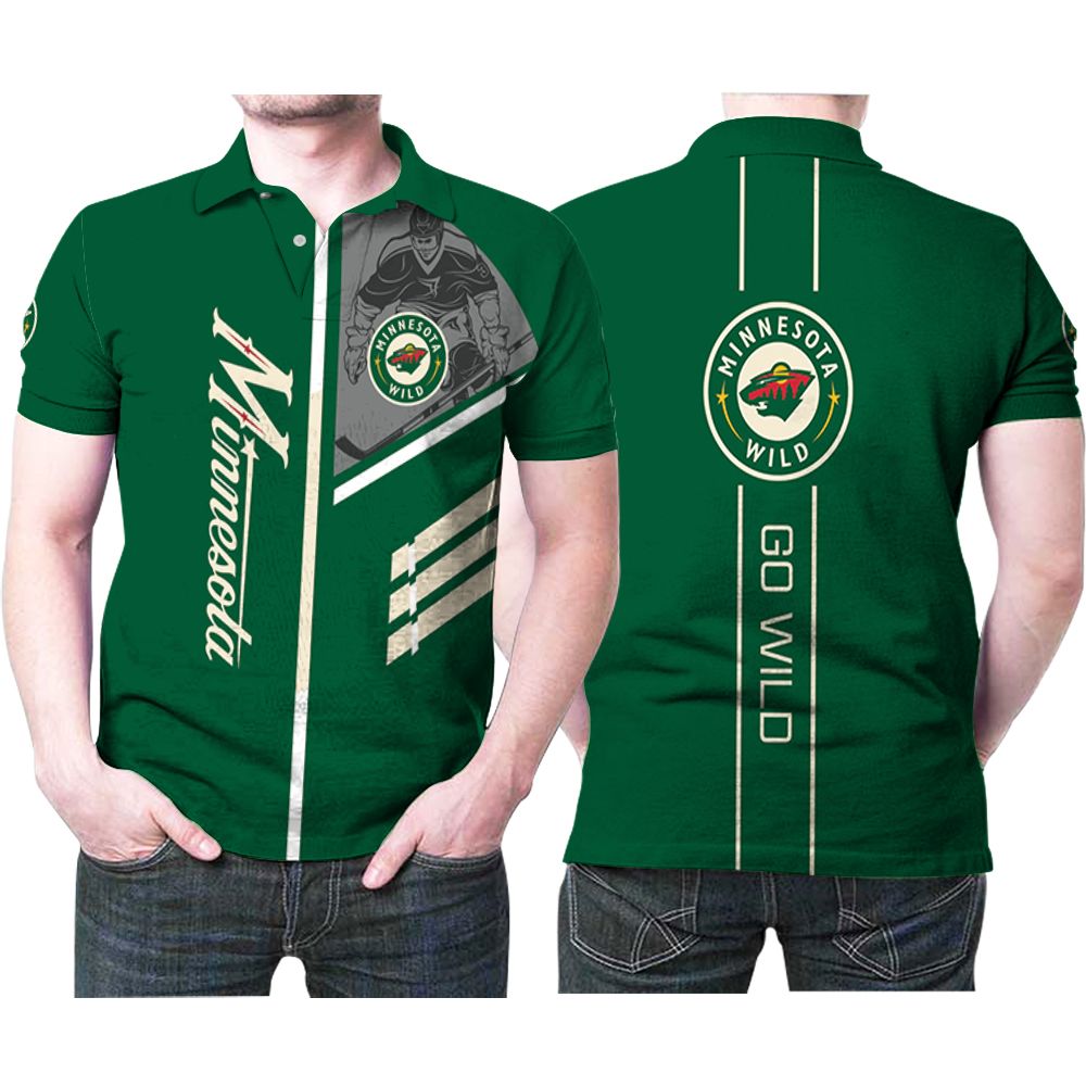 Minnesota Wild Go Wild Nhl Ice Hockey Team Logo Camouflage Gift For Minnesota Wild Fans Ice Hockey Lovers Polo Shirt All Over Print Shirt 3d T-shirt