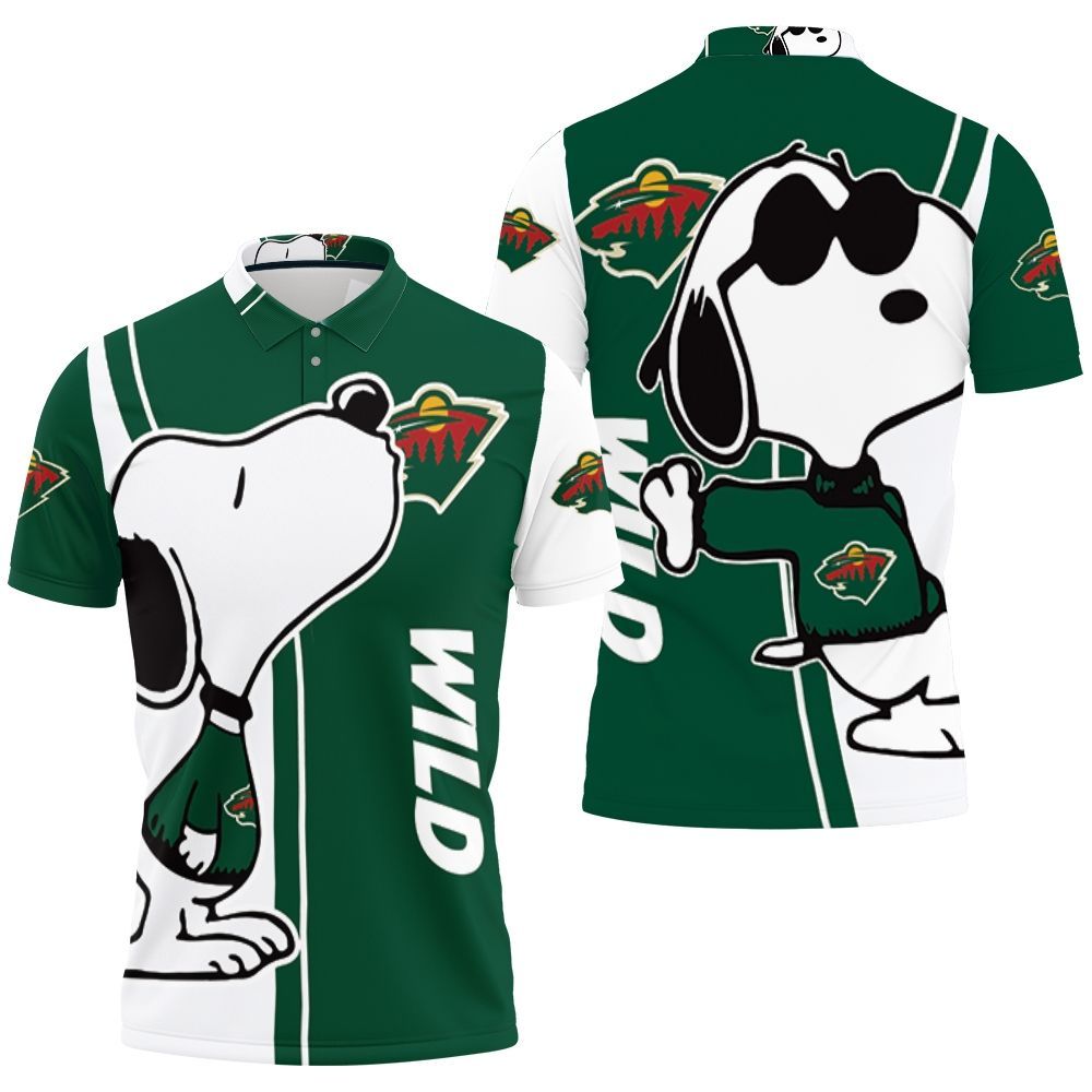 Minnesota Wild Snoopy Lover 3d Printed Polo Shirt All Over Print Shirt 3d T-shirt