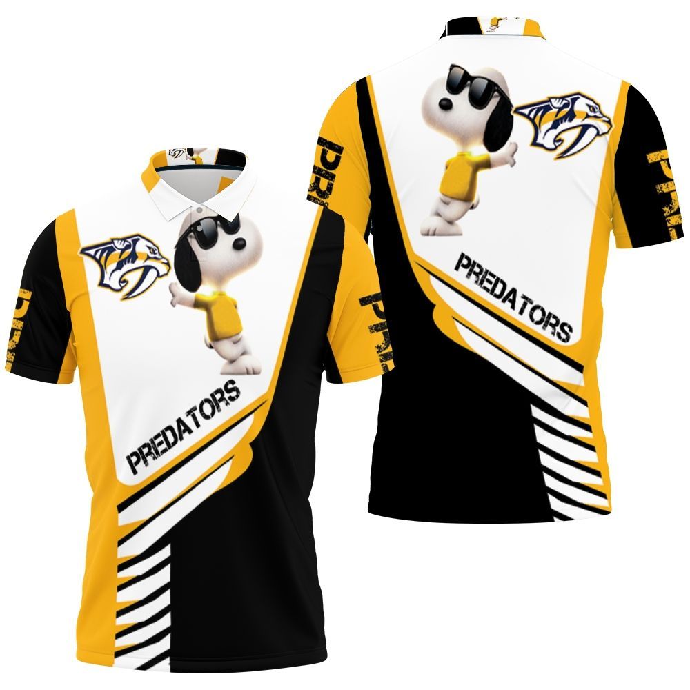 Nashville Predators Snoopy For Fans 3d Polo Shirt All Over Print Shirt 3d T-shirt