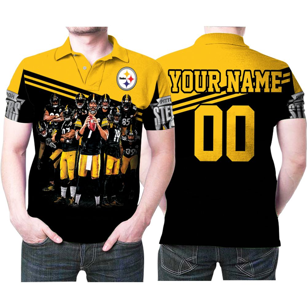 Pittsburgh Steelers Great Players Legendary Personalized Custom Name 3D All Over Print Polo Shirt