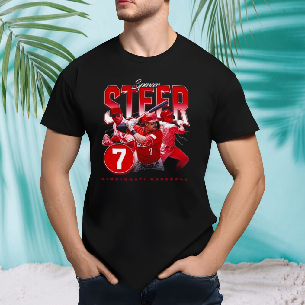 Spencer Steer Cincinnati Baseball Retro 90s shirt