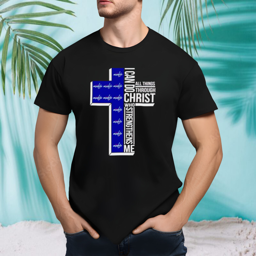 washington Capitals I can do all things through Christ who strengthens me cross shirt