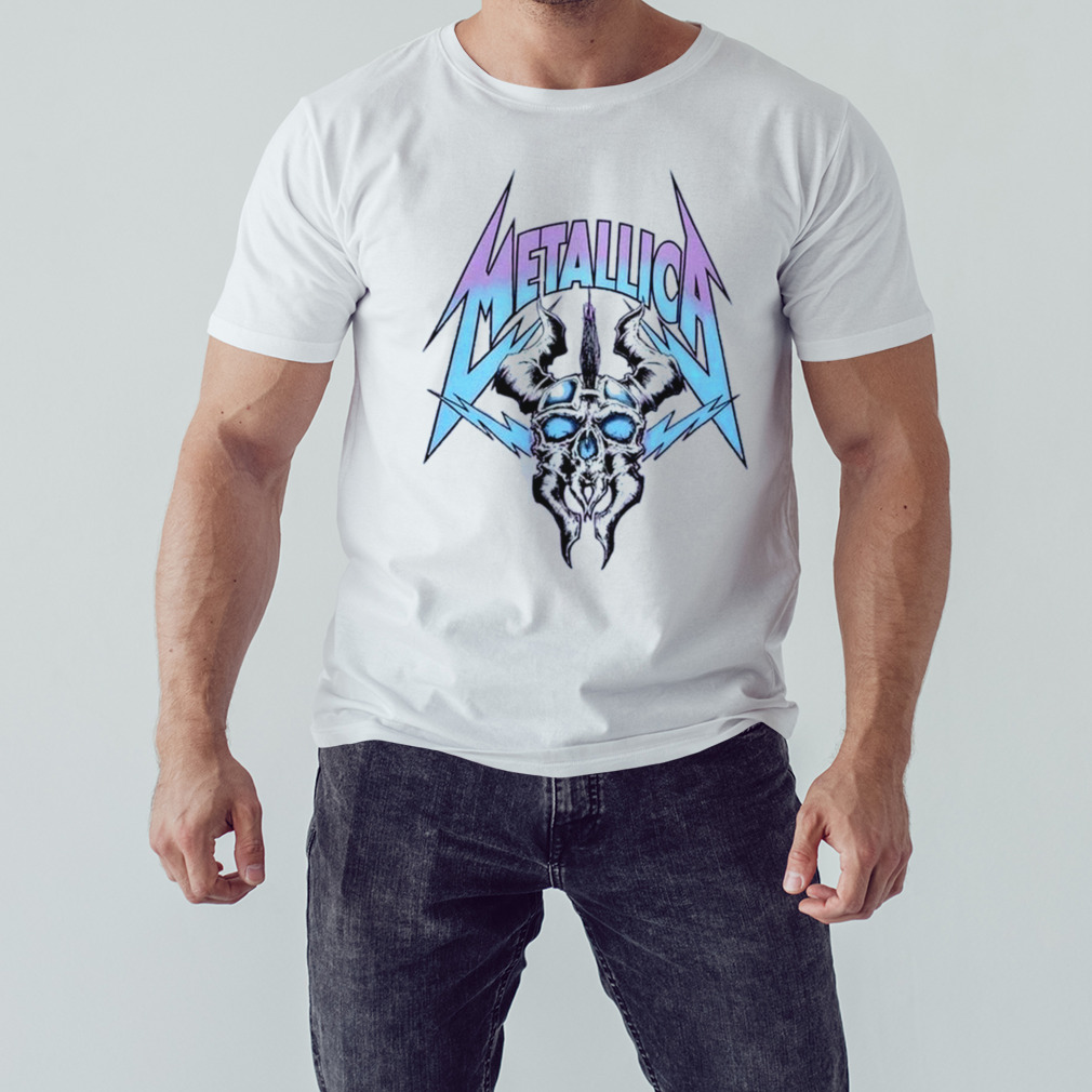 Metallica Pastel Ombre Horned Skull T Shirt in 2023