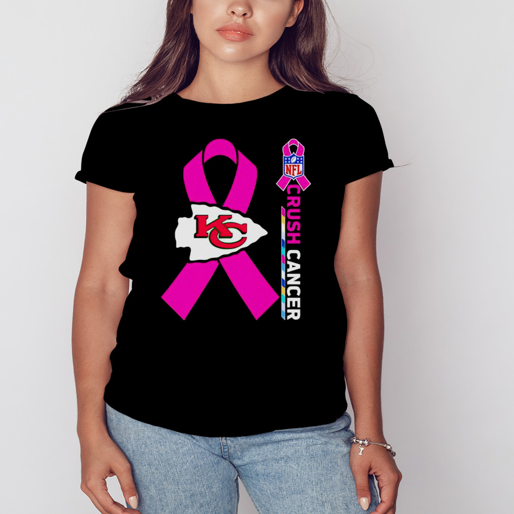 Crush Cancer Kansas City Chiefs NFL Shirt Cancer Support Women Men