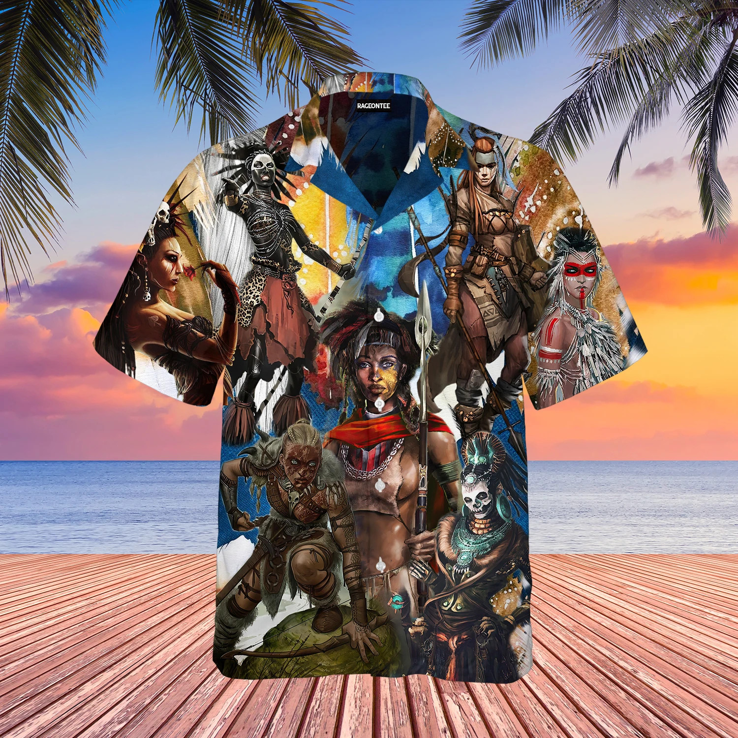 Amazon Ancient World Women Warrior Hawaiian Shirt
