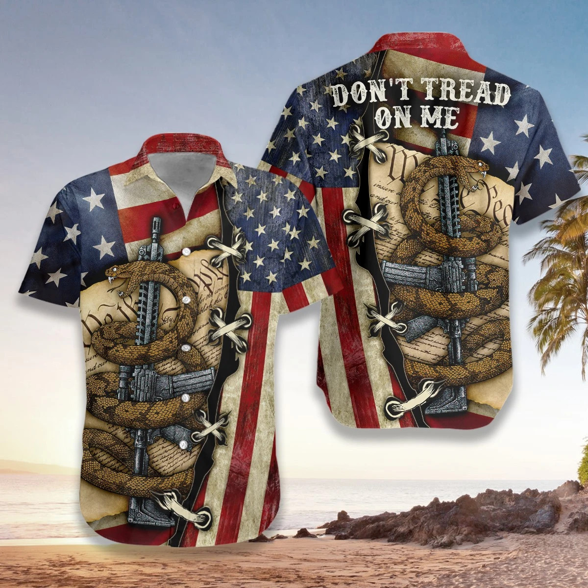 American Flag Hawaiian Shirt