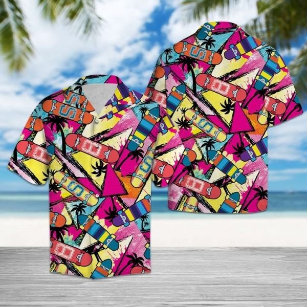 Awesome Skateboard Hawaiian Shirt