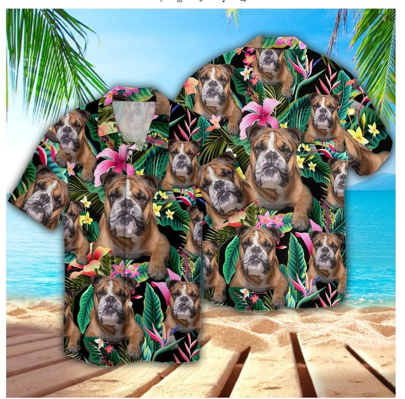 Bulldog Hawaiian Shirt