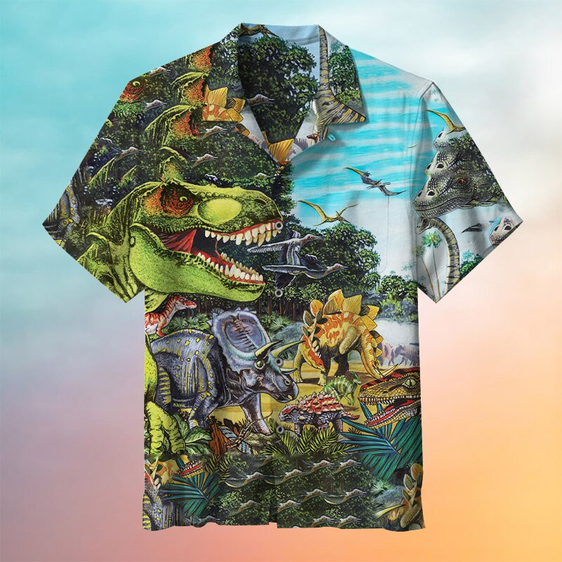 Dinosaur Hawaiian Shirt Unisex
