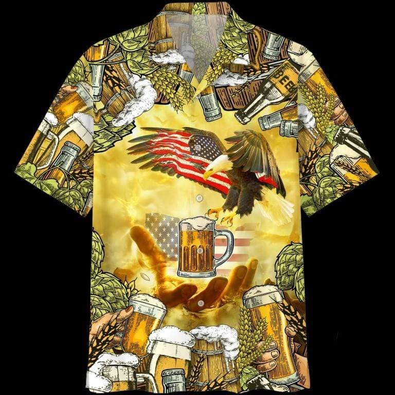 Eagles And Beer Hawaiian Shirt
