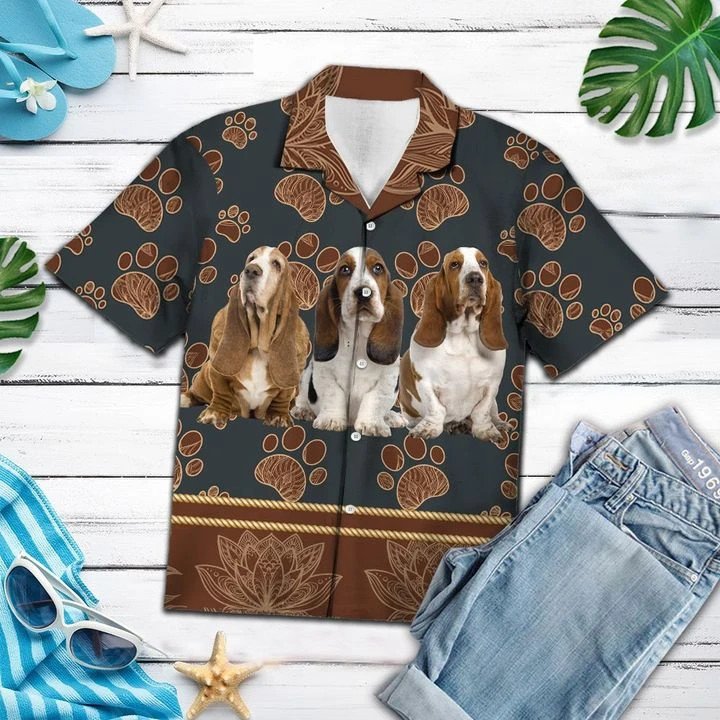 Floral Paw Hawaiian Shirt Unisex Adult Hw6533
