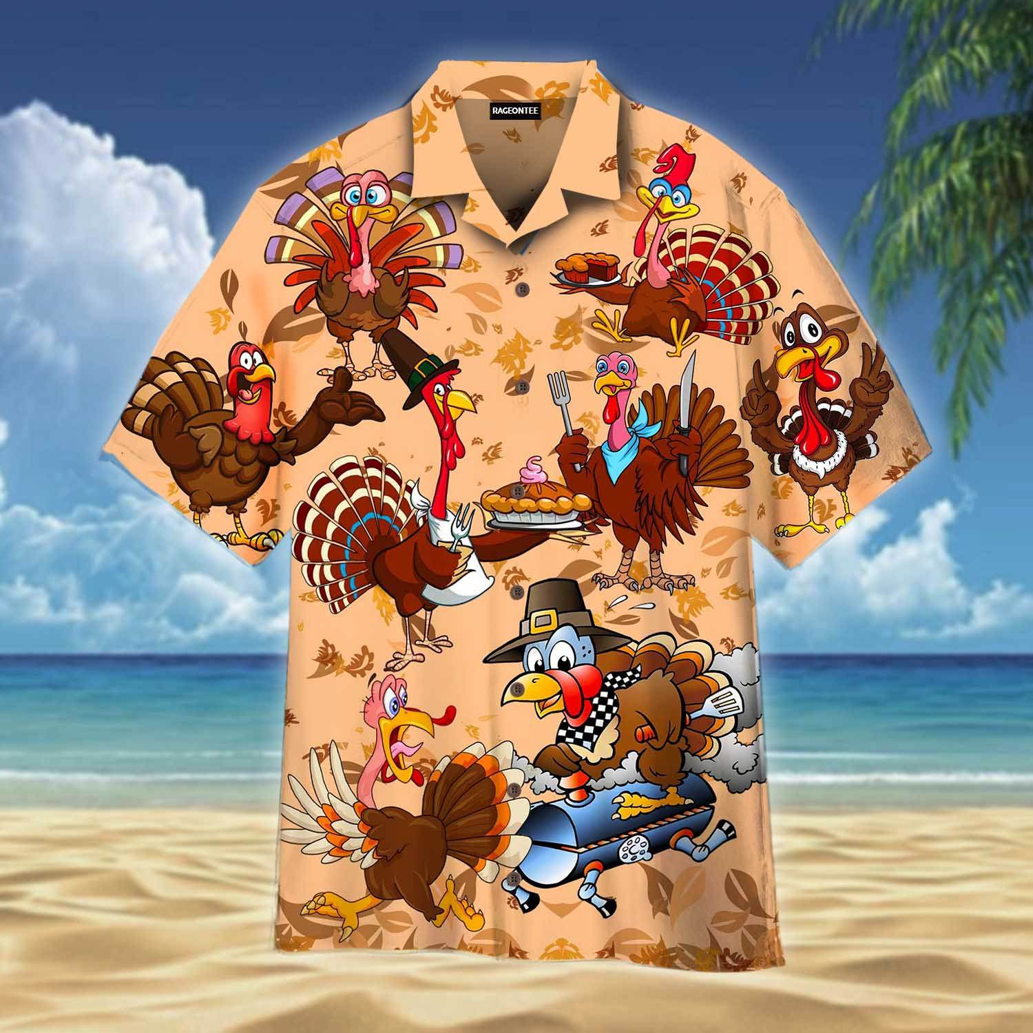Funny Turkeys Thanksgiving Hawaiian Shirt