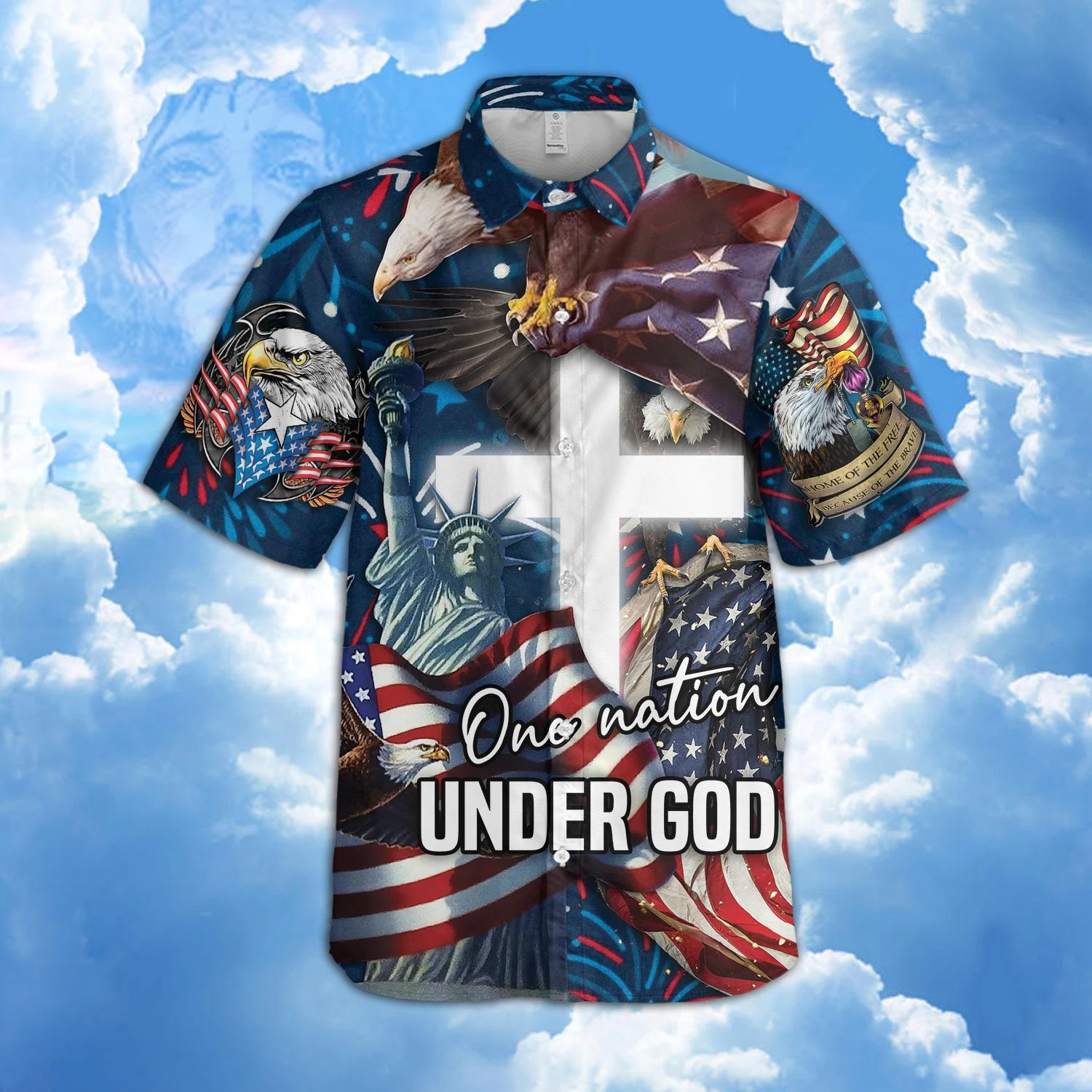Jesus One Nation Under God Hawaiian Shirt