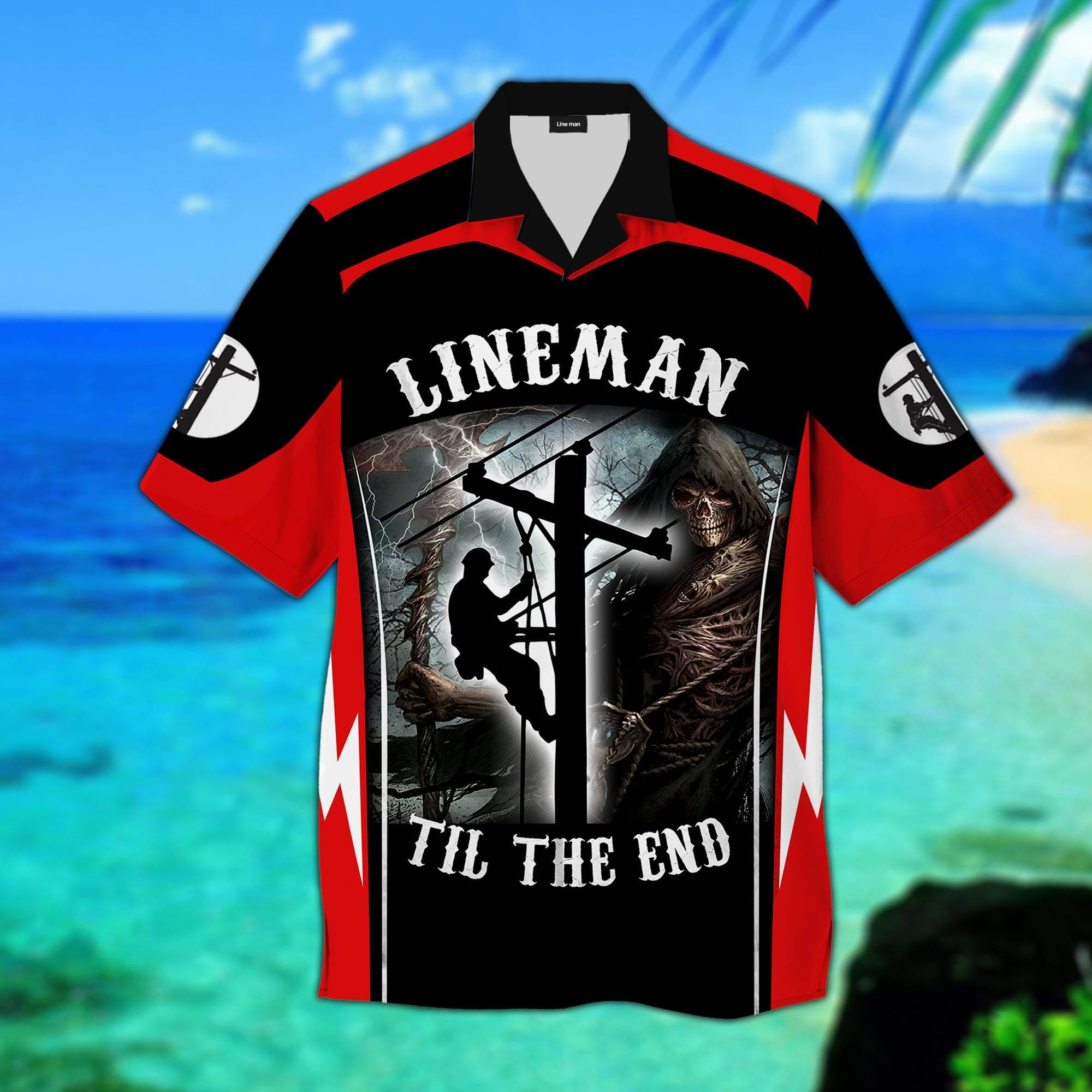 Lineman Til The End Hawaiian Shirt