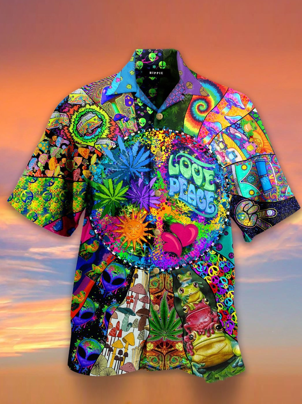 Love Peace Vintage Hawaiian Shirt