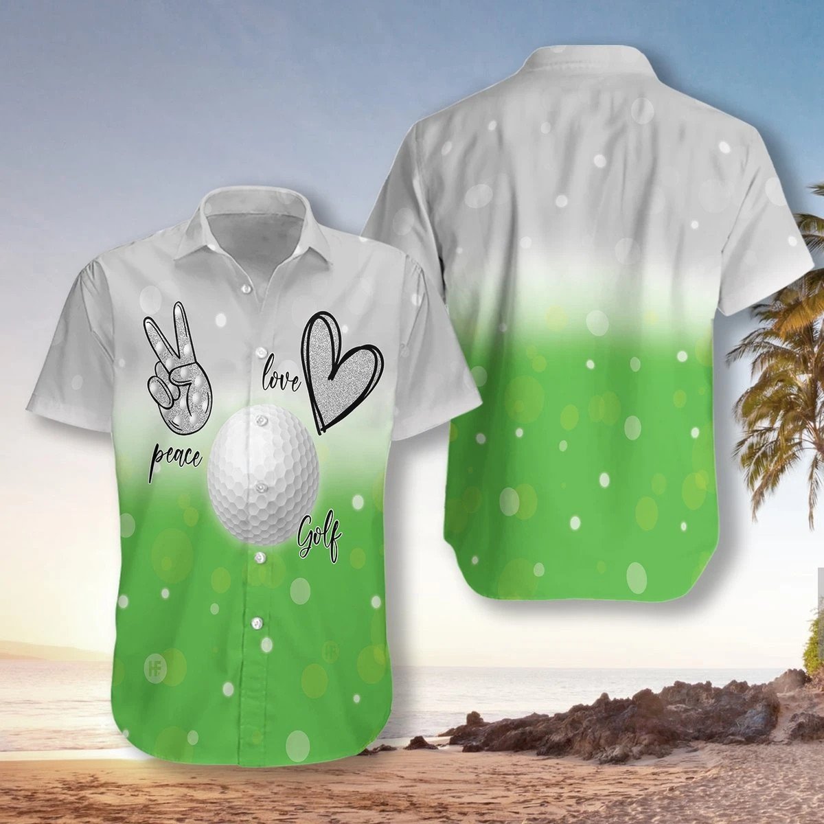 Peace Golf Love Hawaiian Shirt