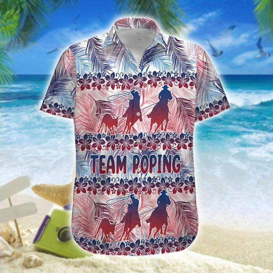 Roping Palm Leaves Hawaiian Shirt