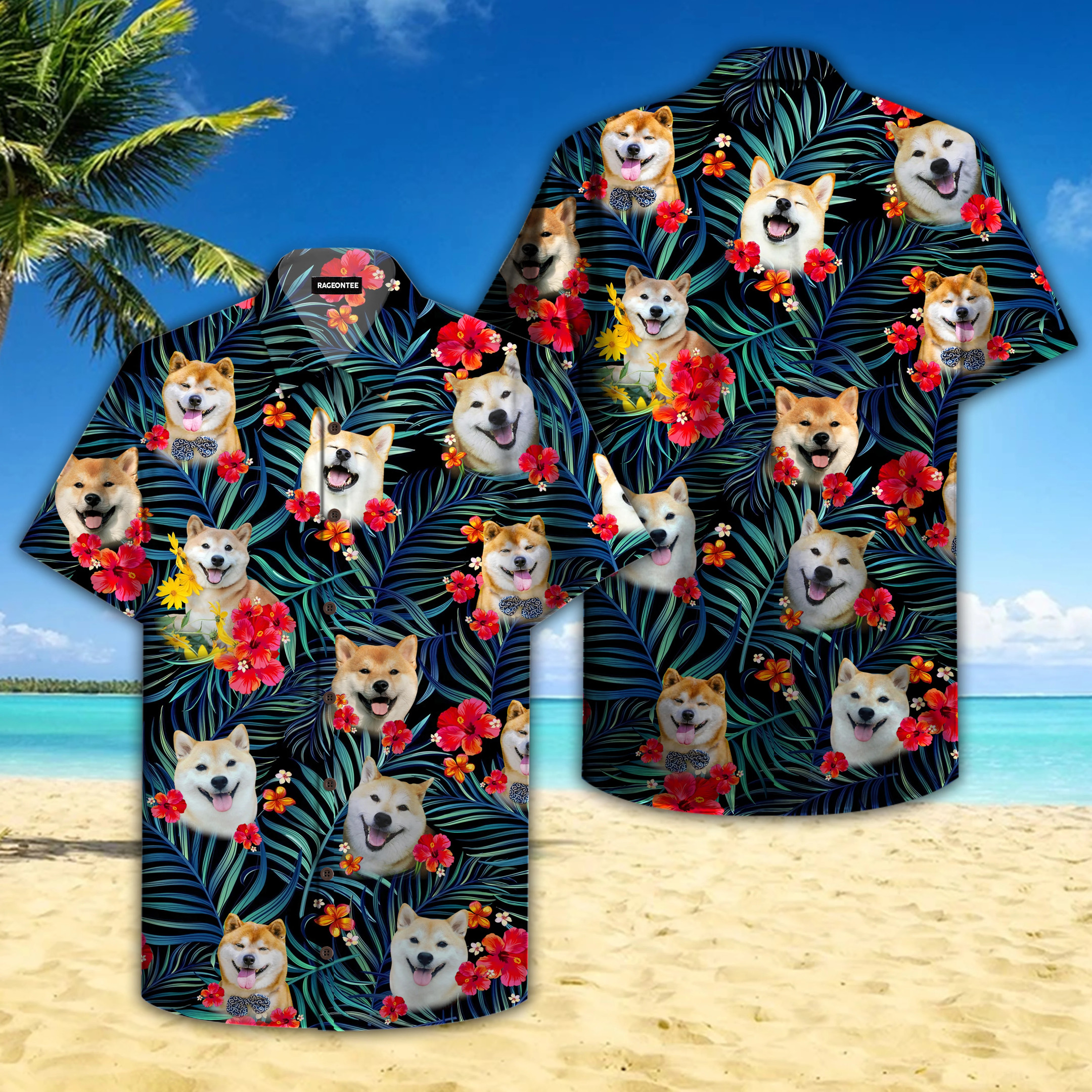 Shiba Inu Funny Hawaiian Shirt