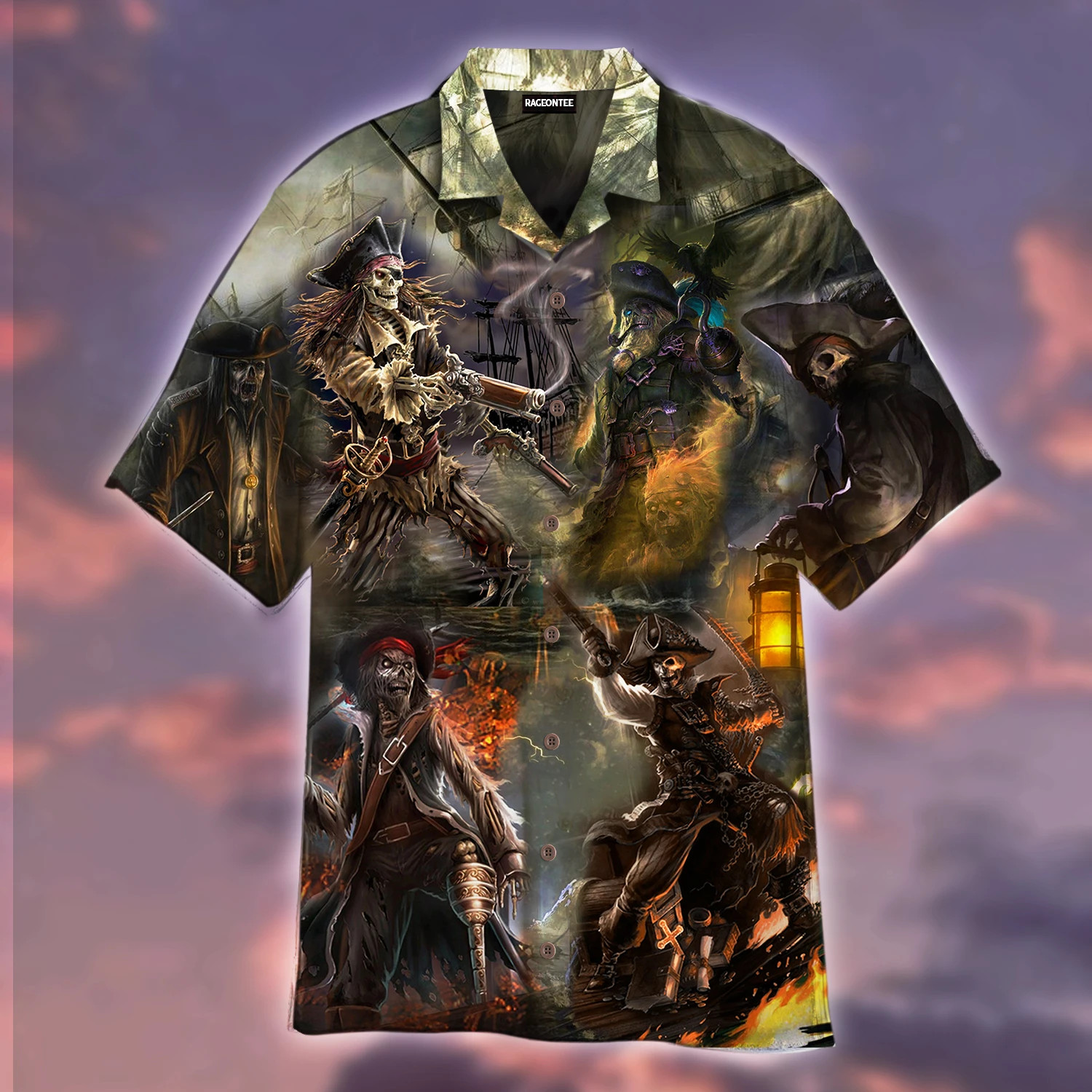 Skull Pirate Hawaiian Shirt