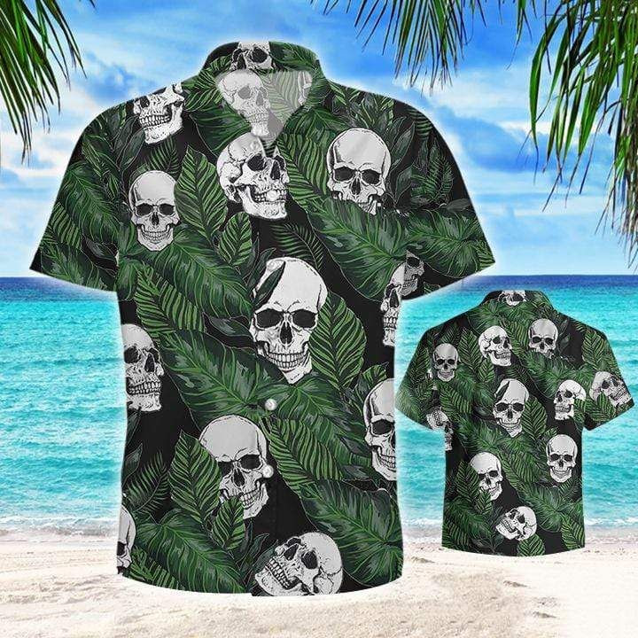 Skull Tropical Hawaiian Shirt Unisex