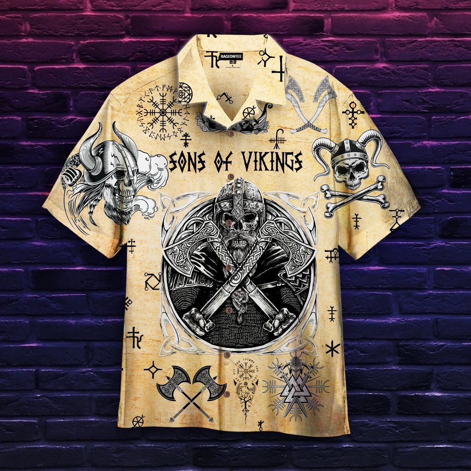 Skull Viking Hawaiian Shirt
