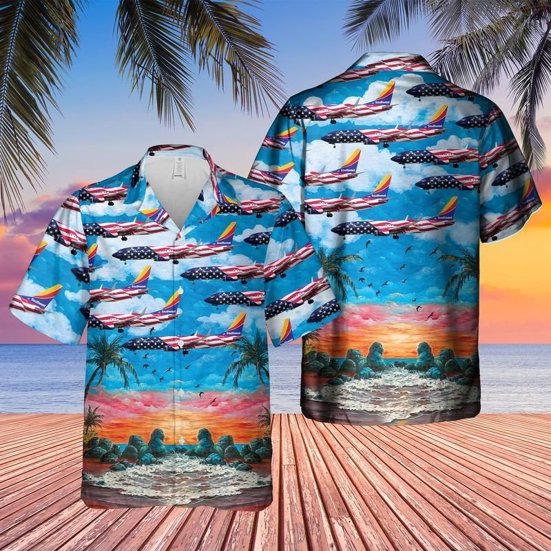 Southwest Airlines Boeing 737-8H4 Freedom One  Hawaiian Shirt