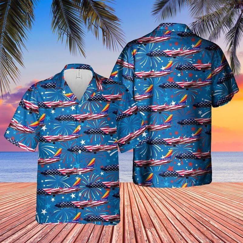 Southwest Airlines Boeing 737-8H4 Freedom One Hawaiian Shirts