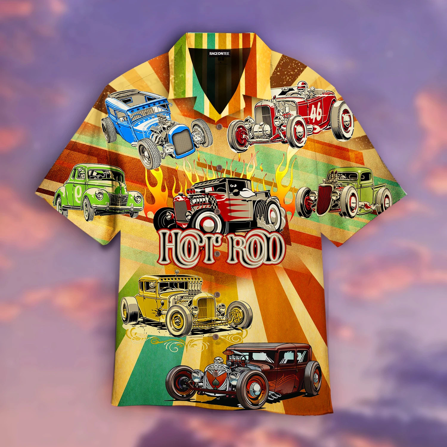 Vintage Hot Rod Lover Hawaiian Shirt