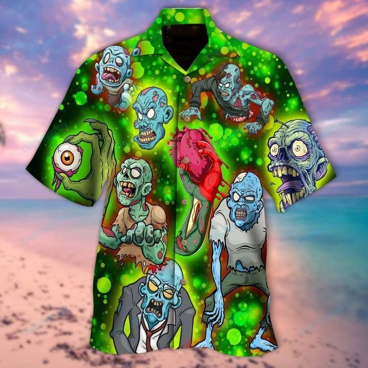 Zombies Eat Brains Hawaiian Shirt