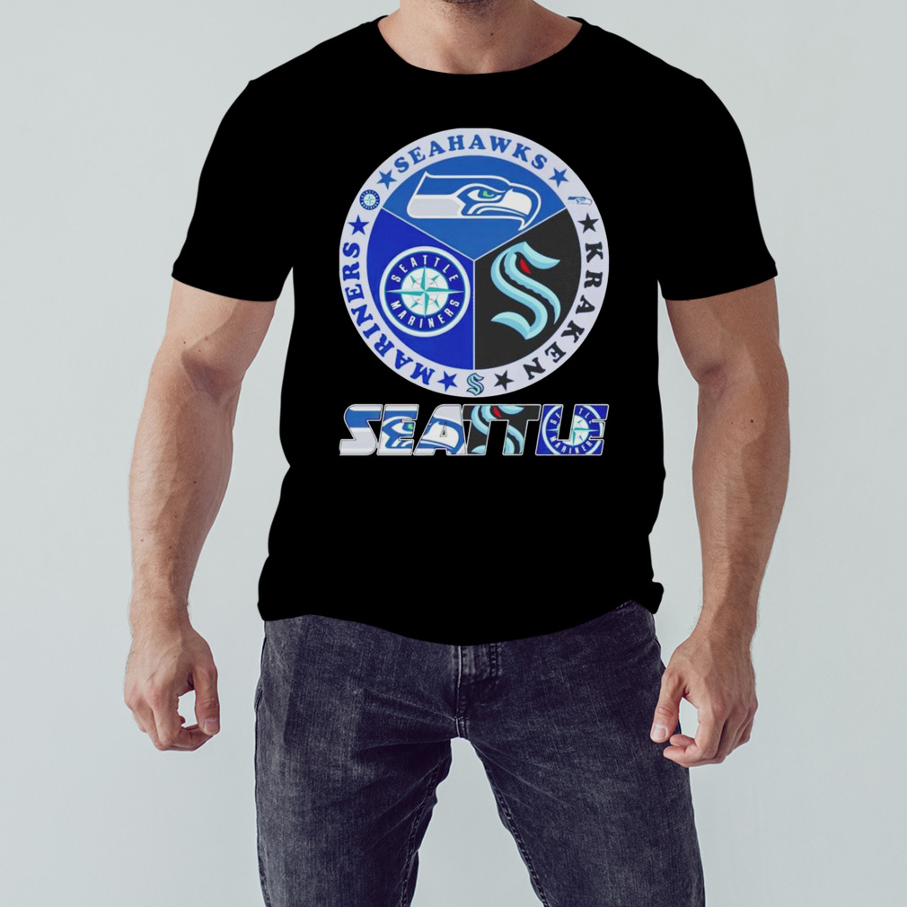 Seattle Mariners Seahawks Kraken logo shirt - Limotees