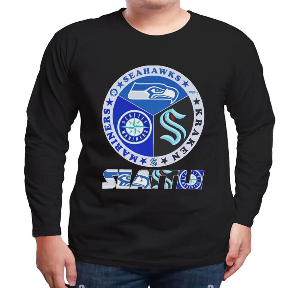 Seattle Seahawks Mariners logo mashup shirt, hoodie, sweater, long