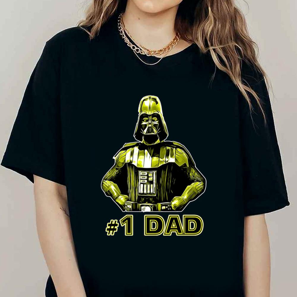#1 Darth Vader DAD Mens Unique Funny T-Shirt