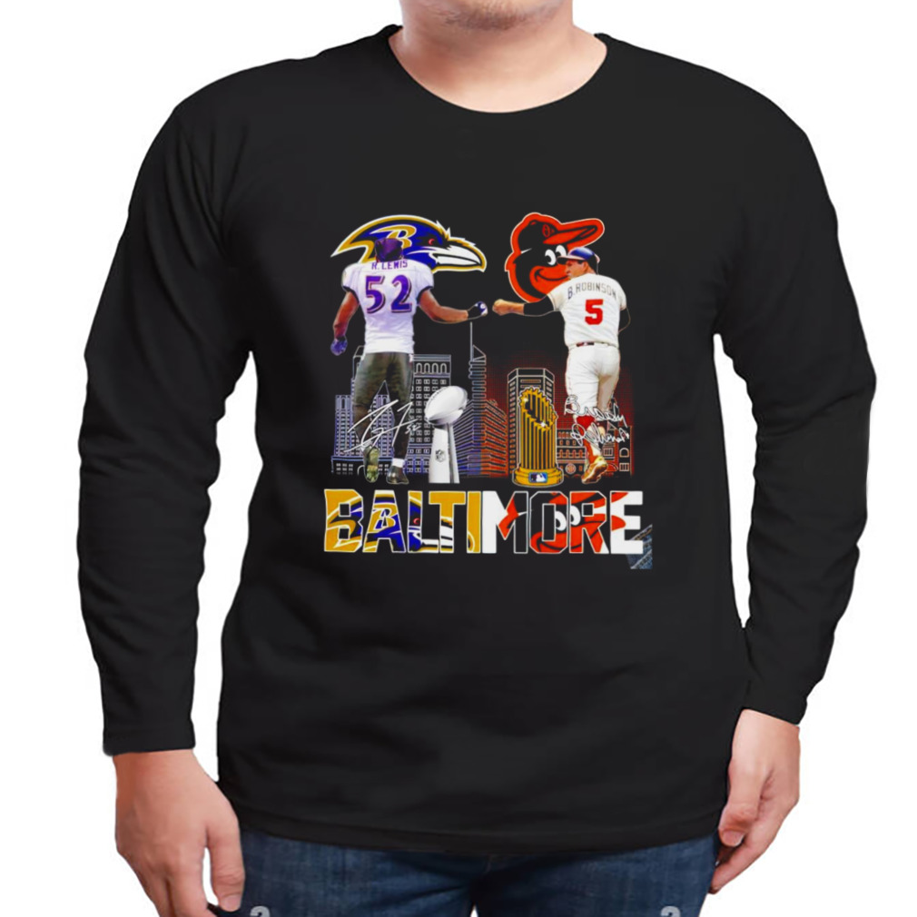 Official Baltimore Ravens Orioles Lewis And Robinson City