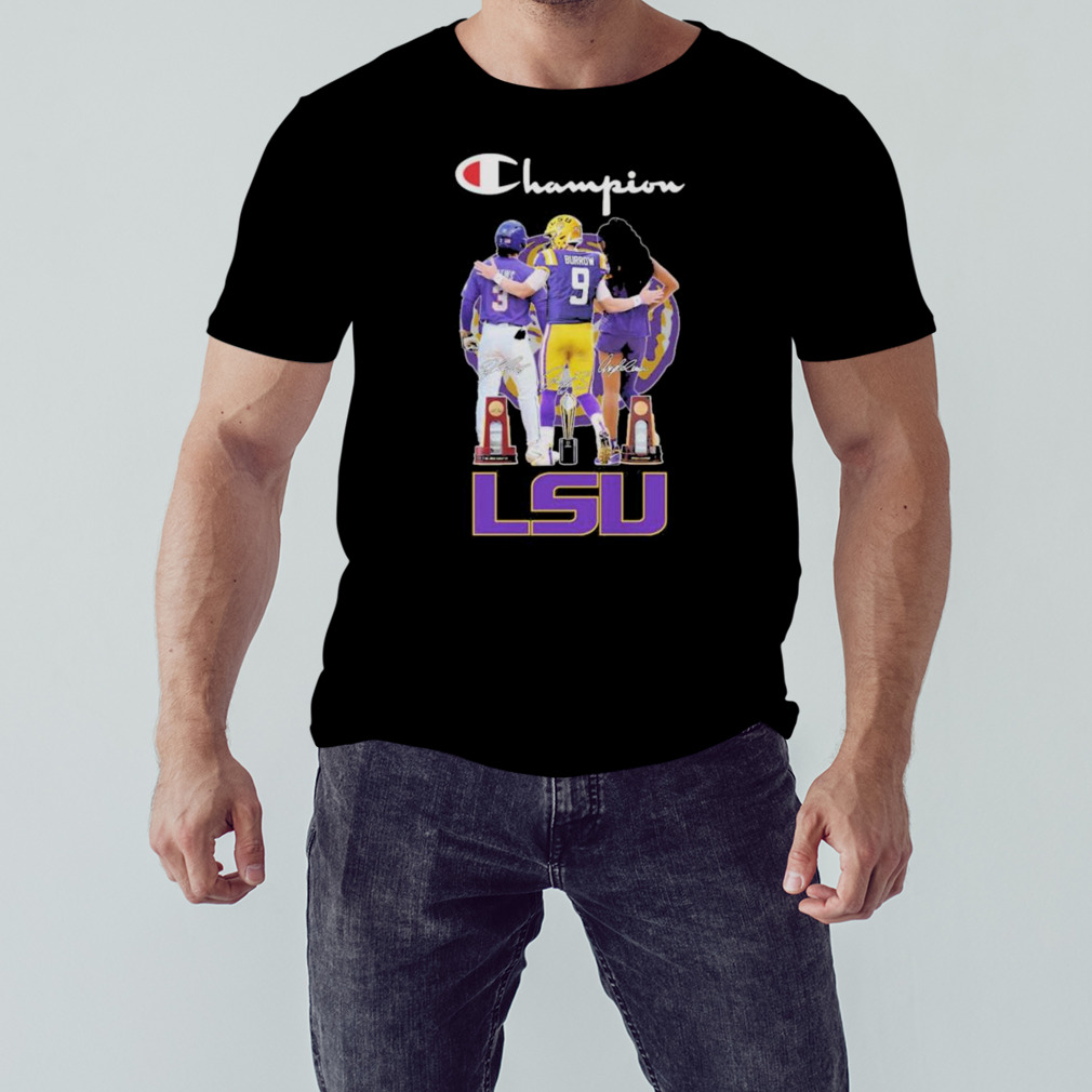 LSU Tigers baseball and Basketball Champions signatures shirt