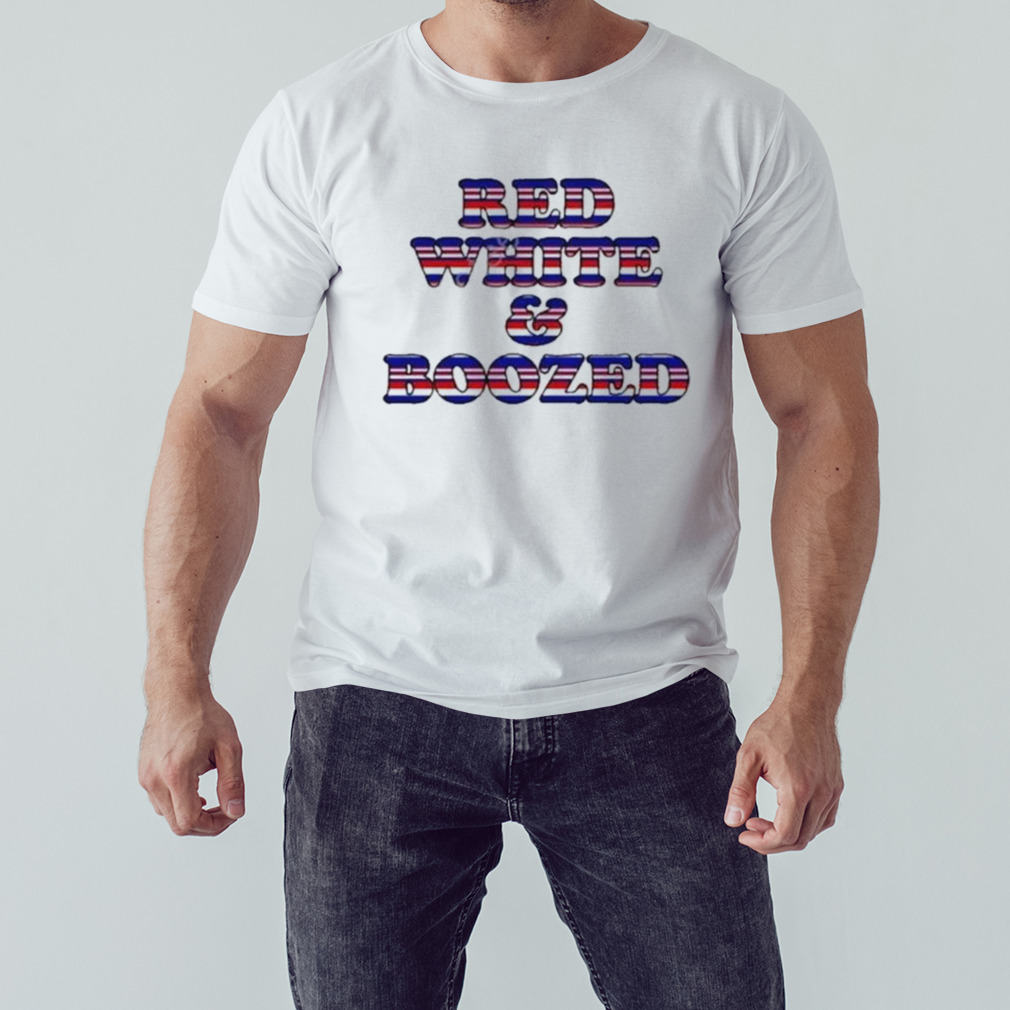 Official red White And Boozed Shirt