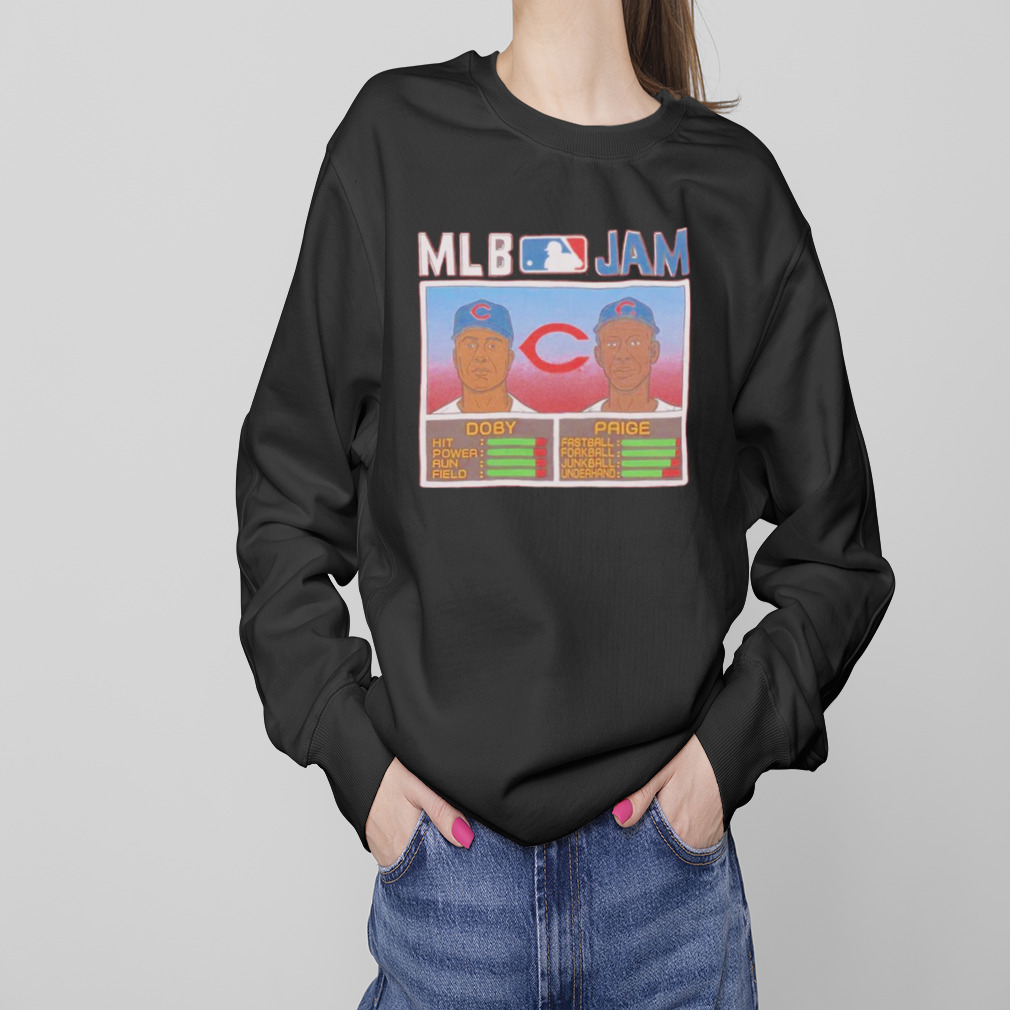 Original mLB Jam Cleveland Larry Doby and Satchel Paige shirt