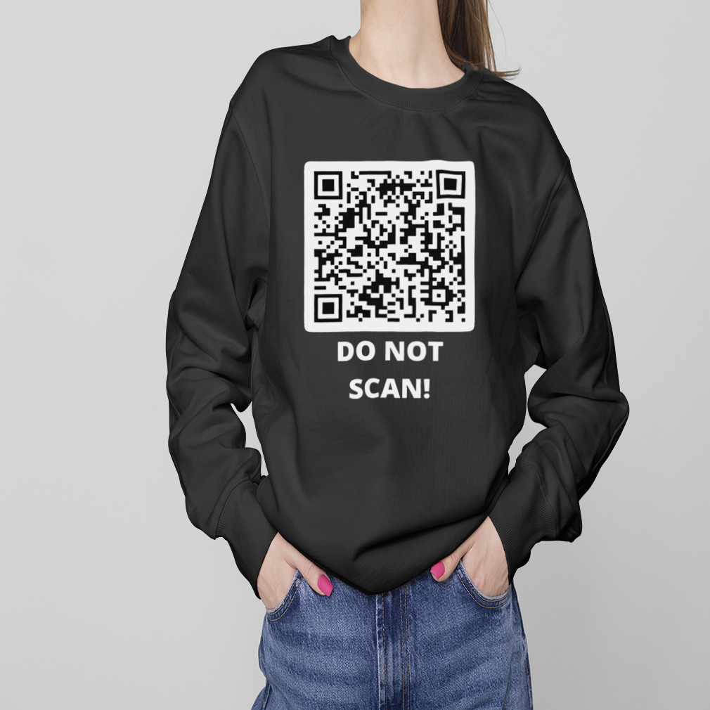 Funny Rick Roll Meme QR Code Do Not Scan Design Kids T-Shirt