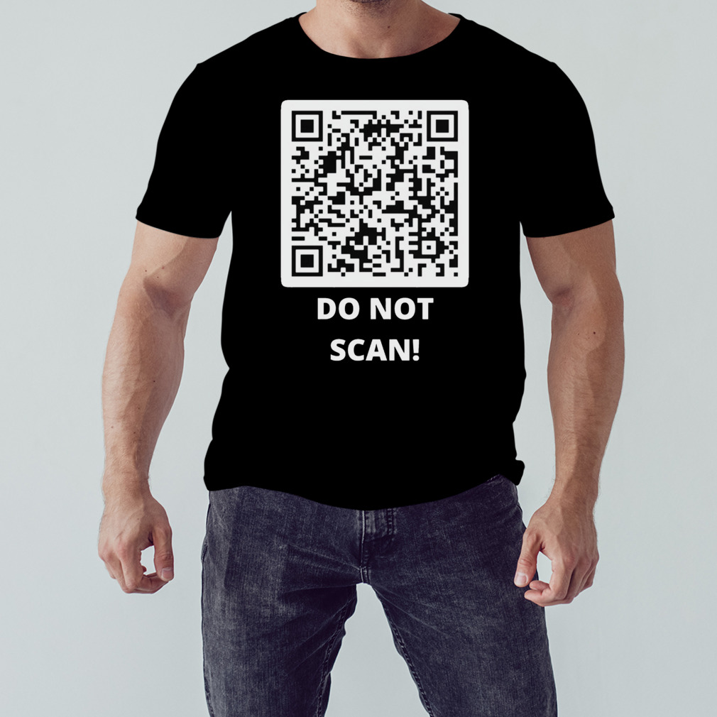 Funny Rick Roll Meme QR Code Do Not Scan Design Kids T-Shirt