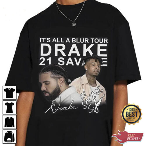 21 Savage Drake It’s All A Blur Tour 2023 Tshirt