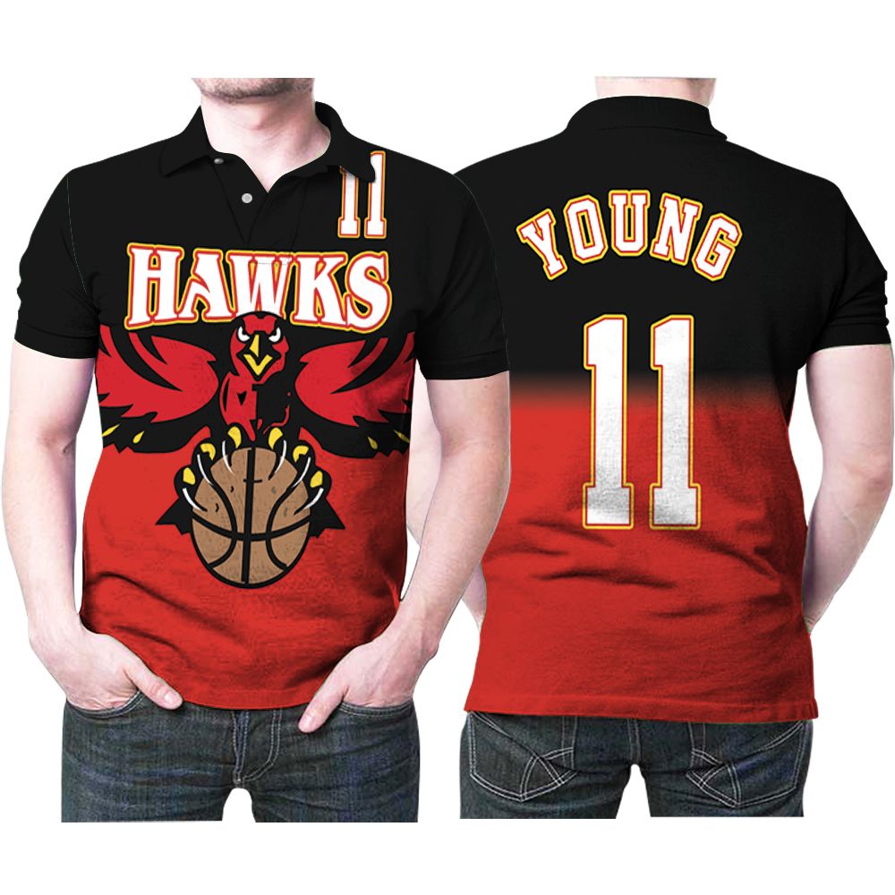 Atlanta Hawks Trae Young 11 Nba Basketball Team Logo New Arrival 3d Designed Allover Gift For Hawks Fans Polo Shirt All Over Print Shirt 3d T-shirt