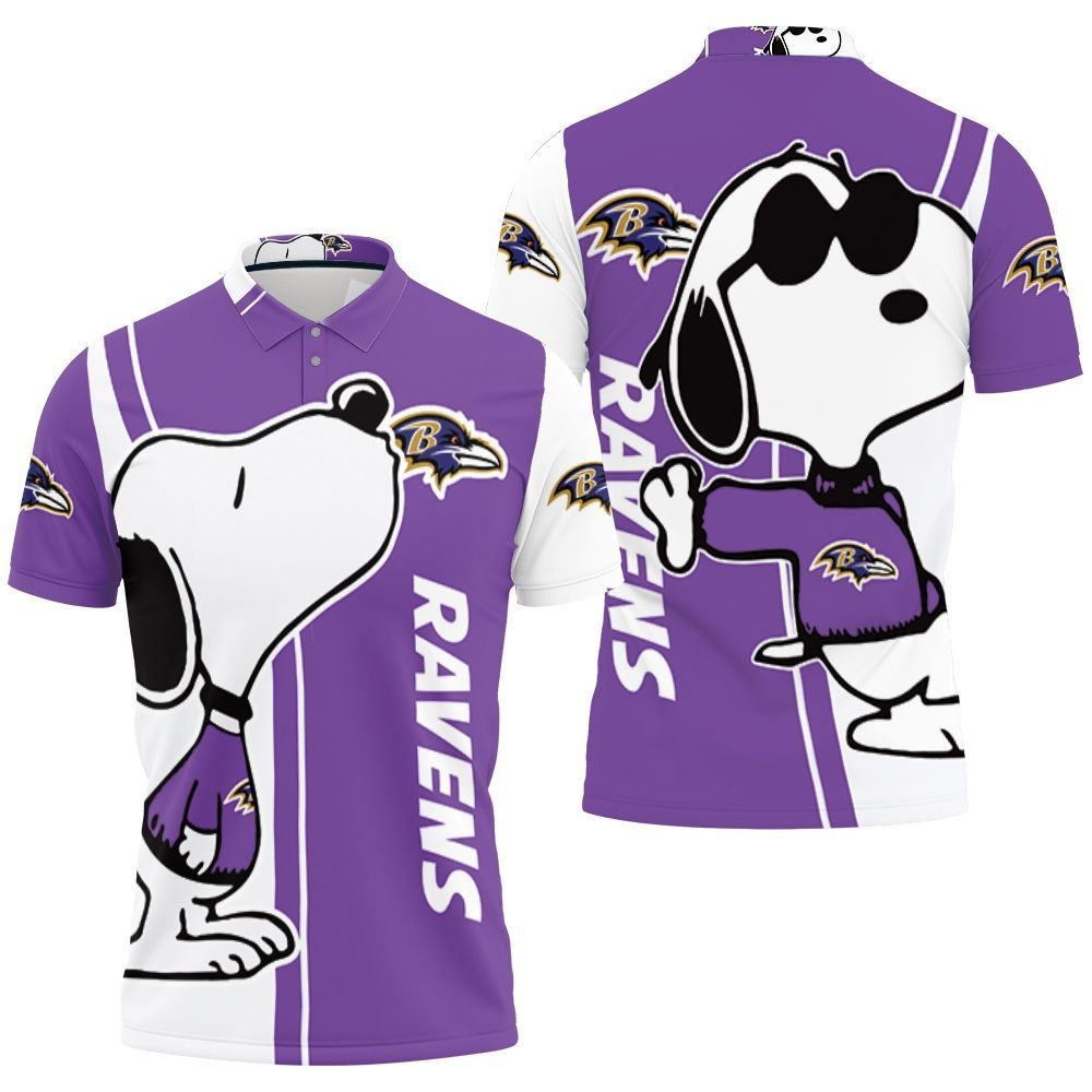 Baltimore Ravens Snoopy Lover 3d Printed Polo Shirt All Over Print Shirt 3d T-shirt