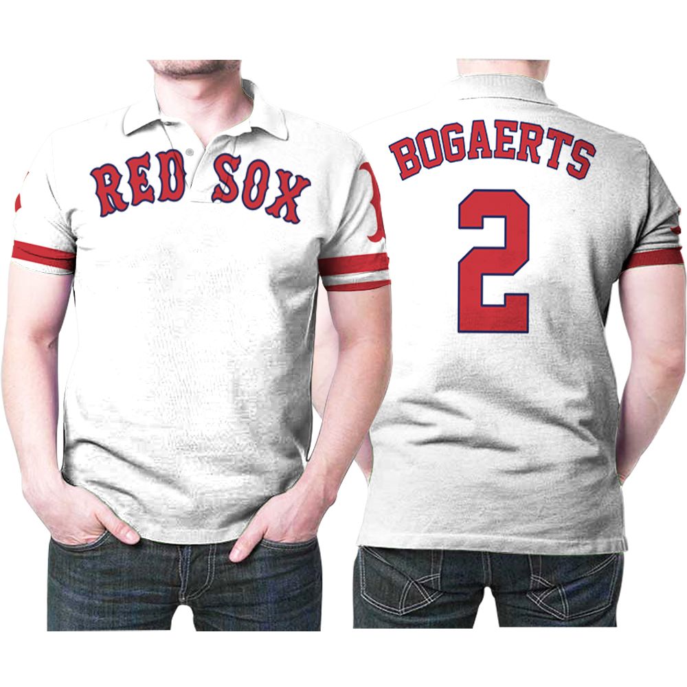 Boston Red Sox Xander Bogaerts 2 Mlb Baseball Majestic Cool Base Player Jersey White 2019 Jersey Style Gift For Boston Fans Polo Shirt